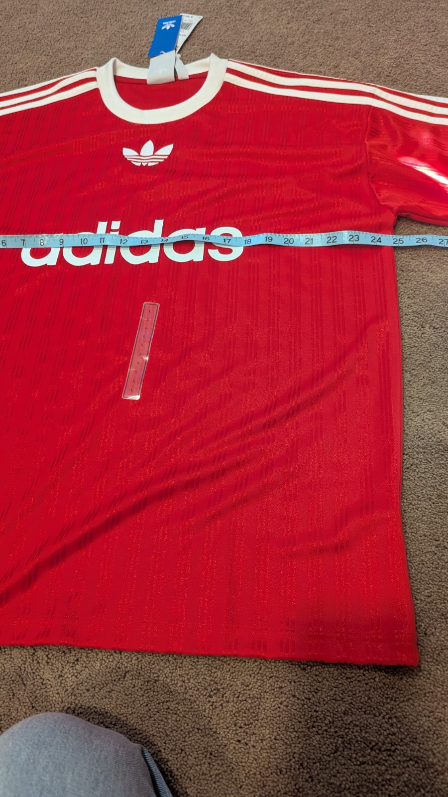 Men&rsquo;s Adidas 3 stripes Adicolor Trefoil Poly Red L New