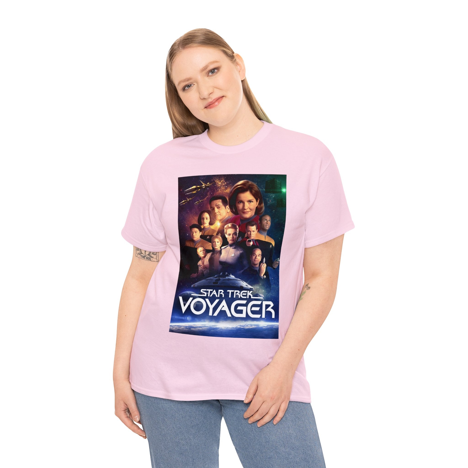 Star Trek Voyager TV Series (1995) T-Shirt Science Fiction Fantasy Janeway