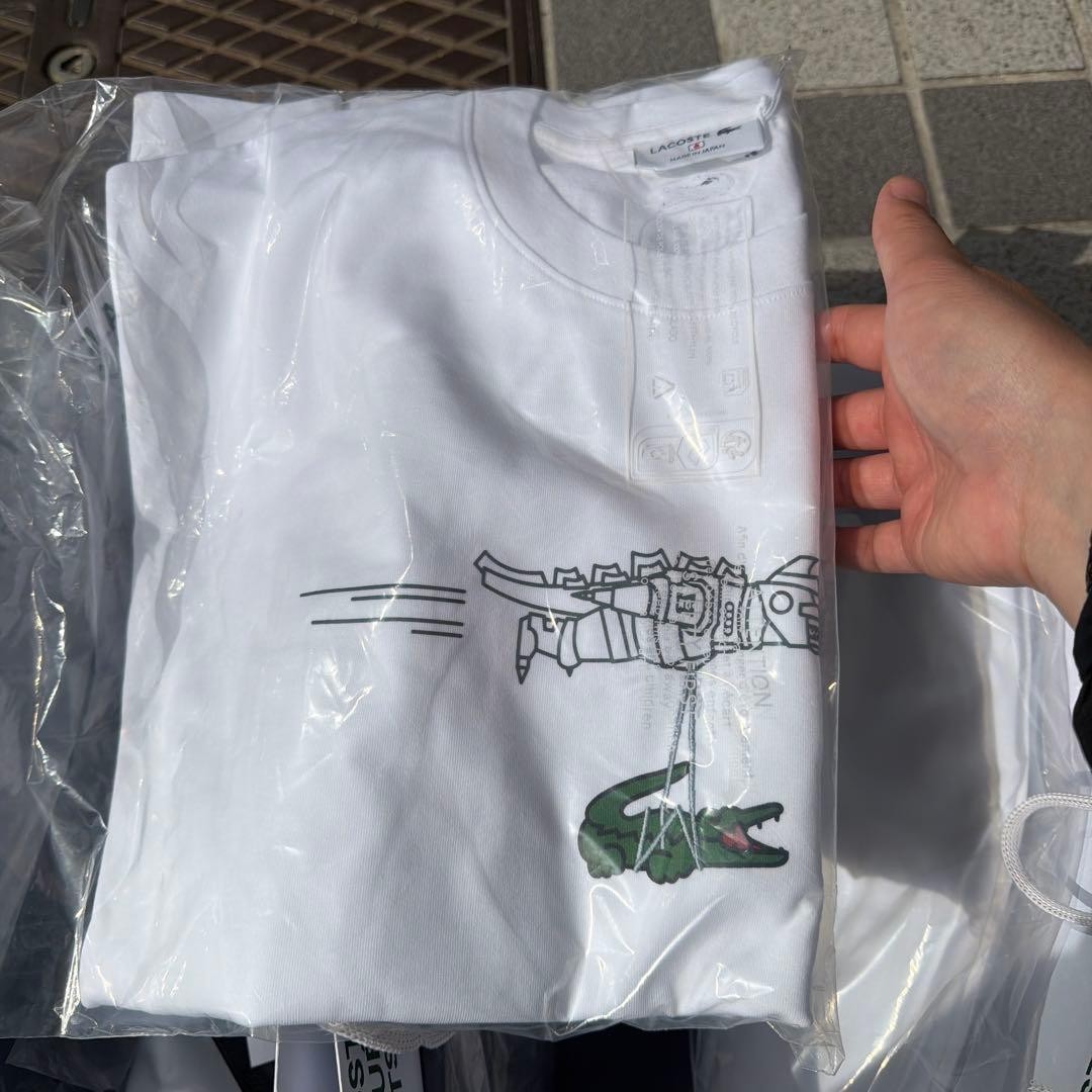 LACOSTE x GODZILLA 2.0 Mechagodzilla T-shirt White Limited JAPAN 2026 size5 L