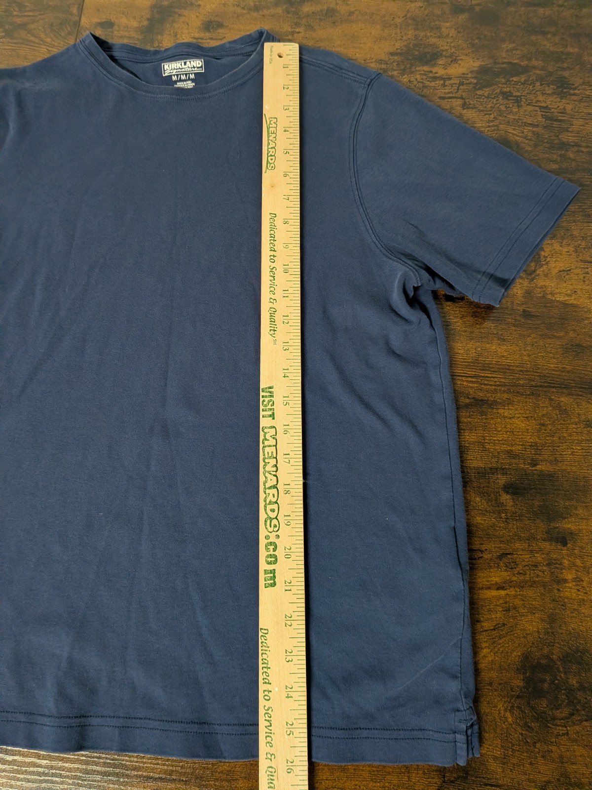 Kirkland Signature Pima Cotton Tee T Shirt Blue Medium Peru Made