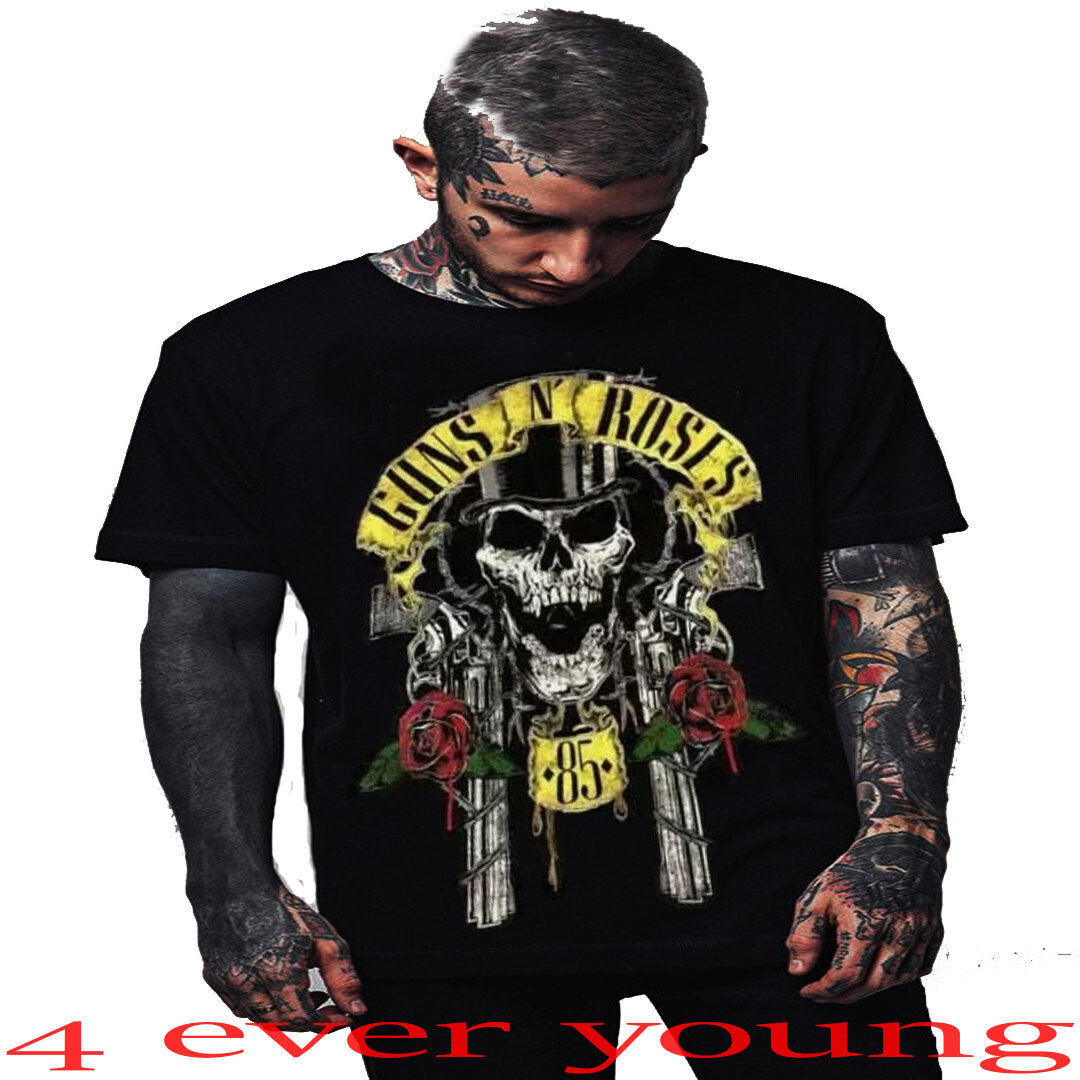 GUNS N ROSES SKULL 85 THE CLASSIC ROCK PUNK ROCK T SHIRTS