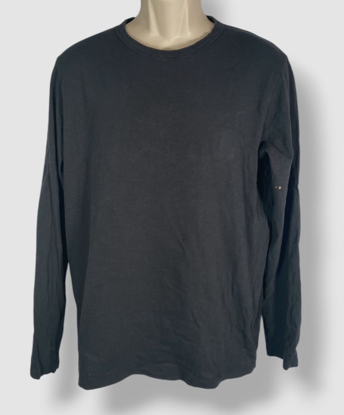 Theory Men&rsquo;s Black Cosmos Essential Long-Sleeve T-Shirt Tee Size M