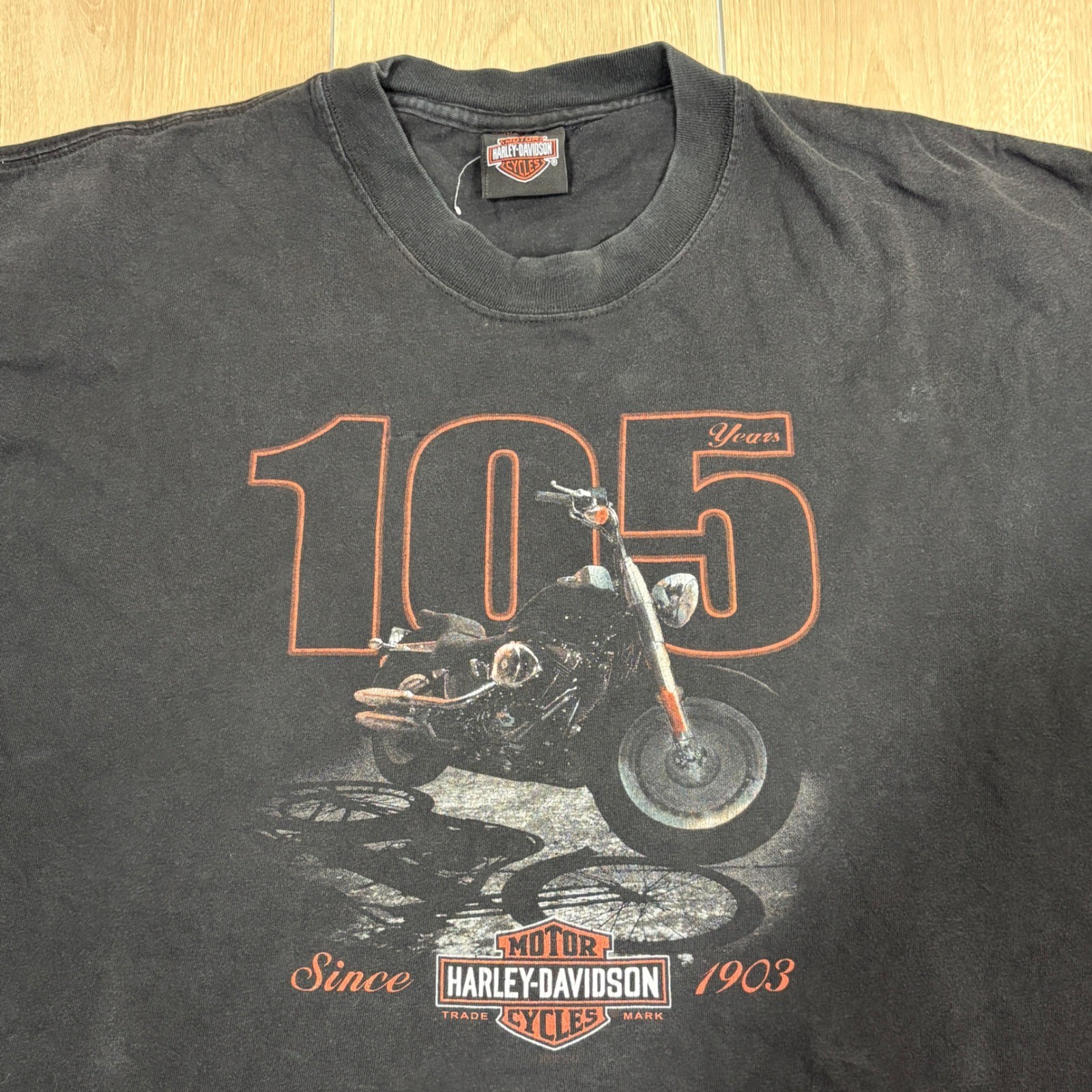 Vintage Harley-Davidson 105th Anniversary T-Shirt Palm Beach Florida Black 2008