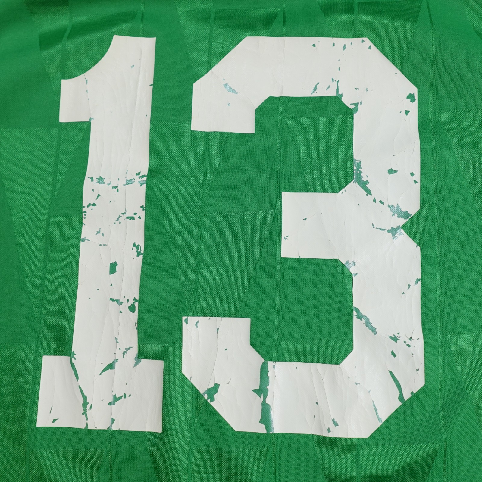 Vintage Umbro Shirt Green Double Sided Satin Made in USA Soccer Football #13