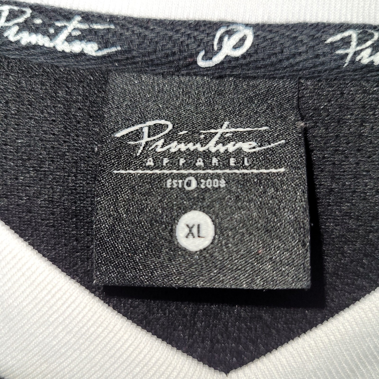 Primitive Apparel Graphic T Shirt Men XL Black Spellout V Neck Streetwear Skater