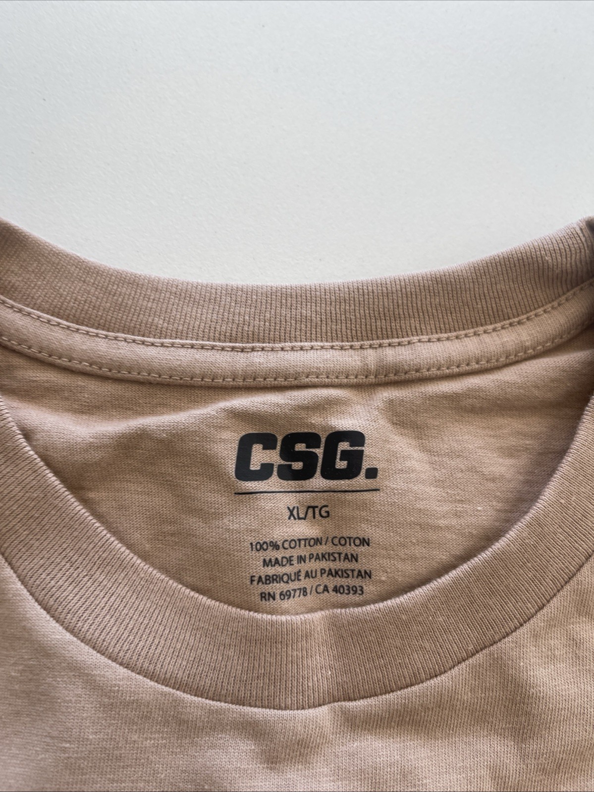 CSG Men’s Tan Hometown T-Shirt Short Sleeve Size XL