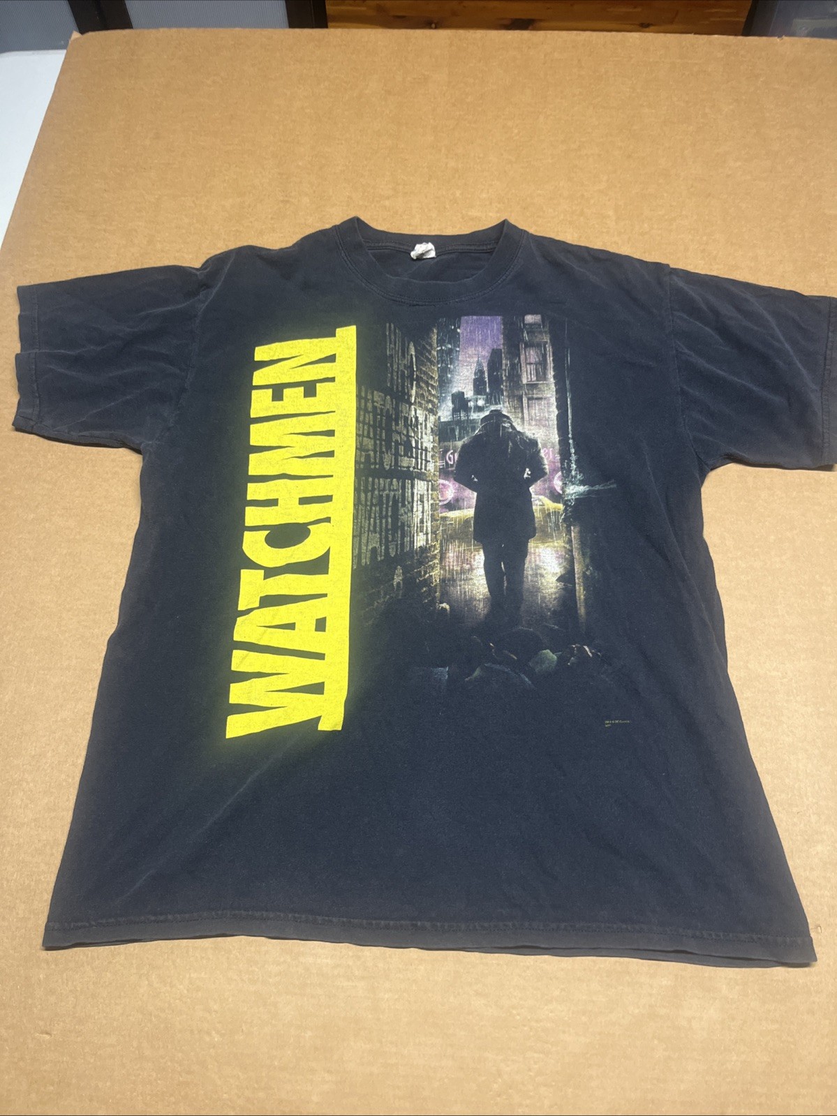 RARE The Watchmen Rorschach Vintage Comic Movie Promo T-Shirt Size L