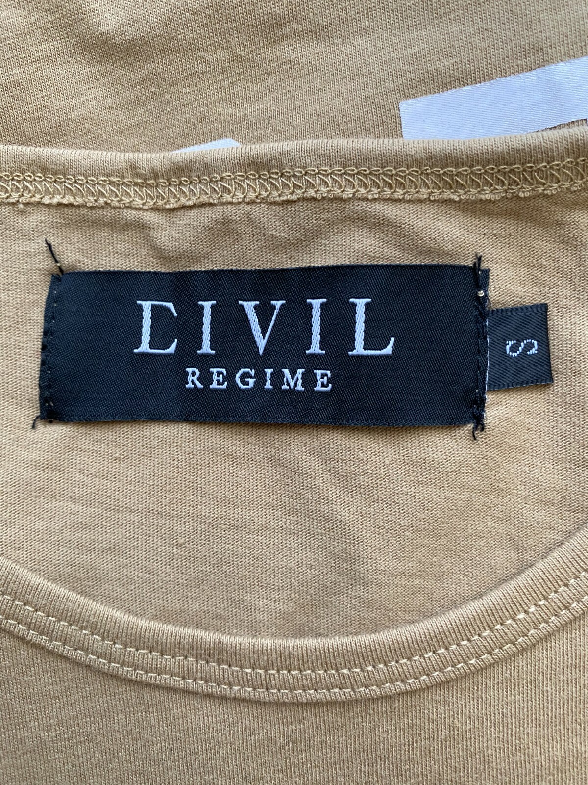 Civil Regime Men’s Light Brown Graphic T Shirt Size S