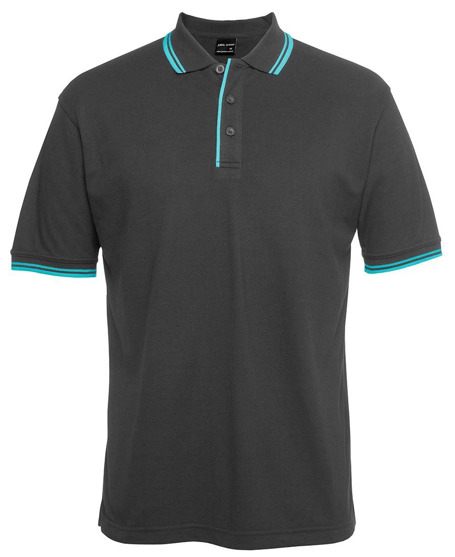 Jb&rsquo;s wear Adults Contrast Polo Shirts with UPF Protection Straight hem W/ Split