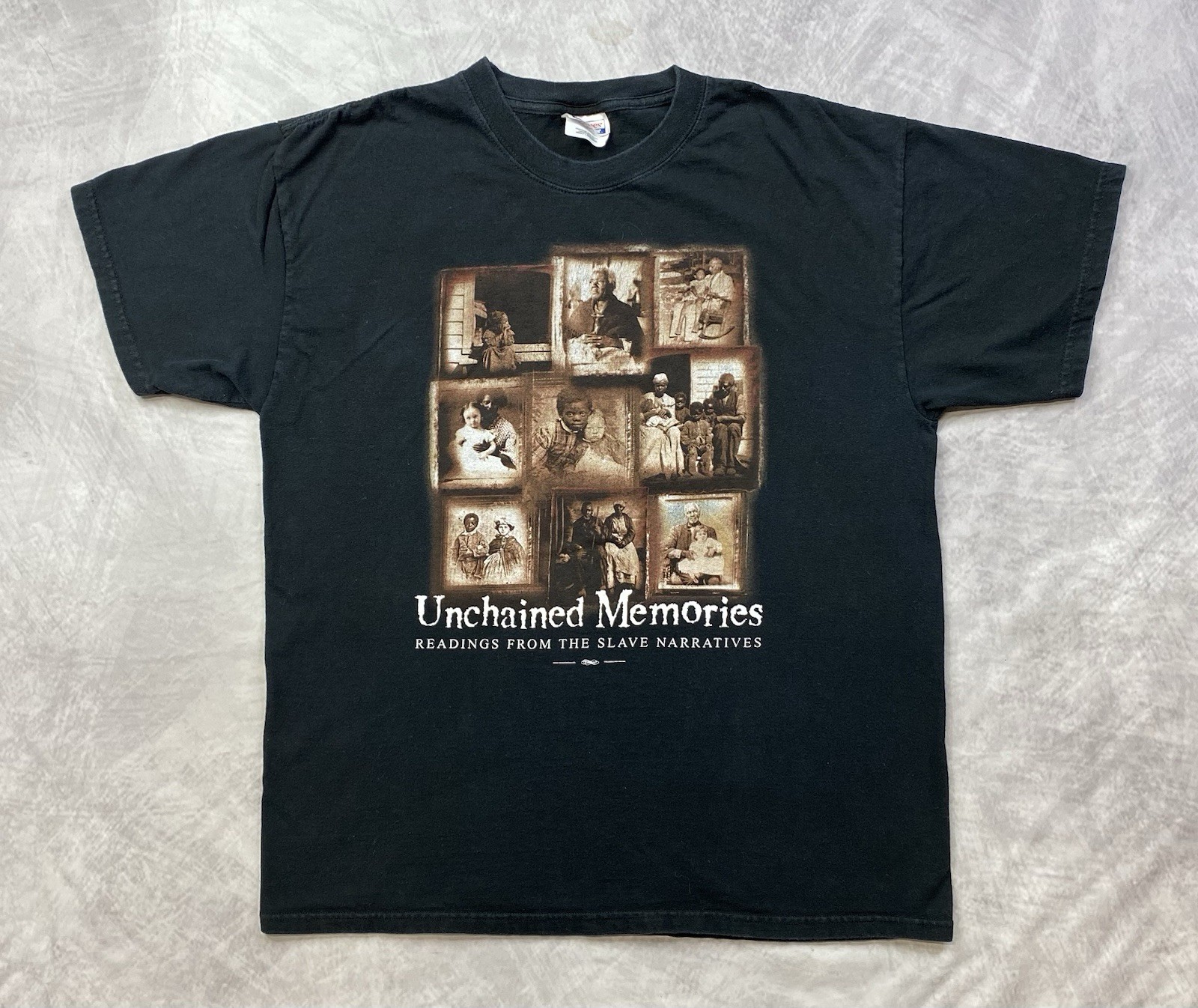 Vintage Unchained Memories 2003 HBO Slavery Documentary Promo T Shirt Sz L