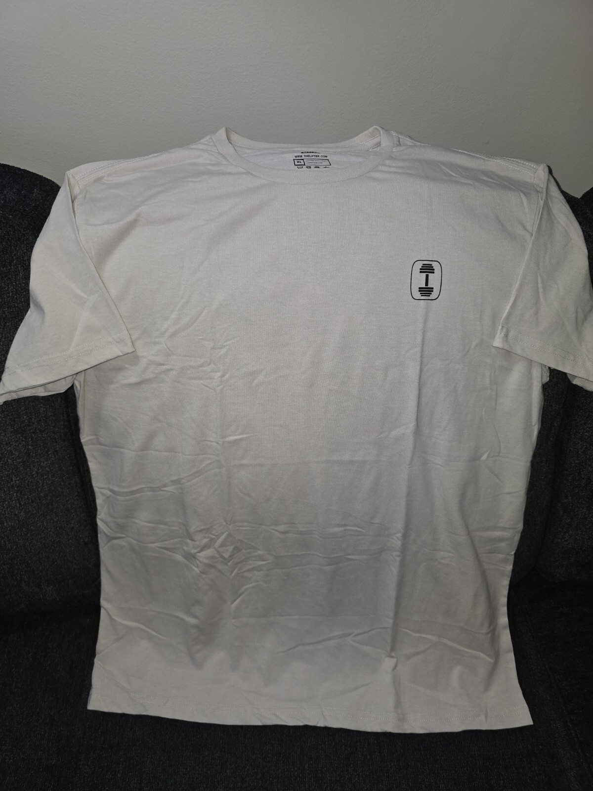 The Lift Box Shirt BULK DEAL Men&rsquo;s XL Beige Weight Lifting Crew Short Sleeve