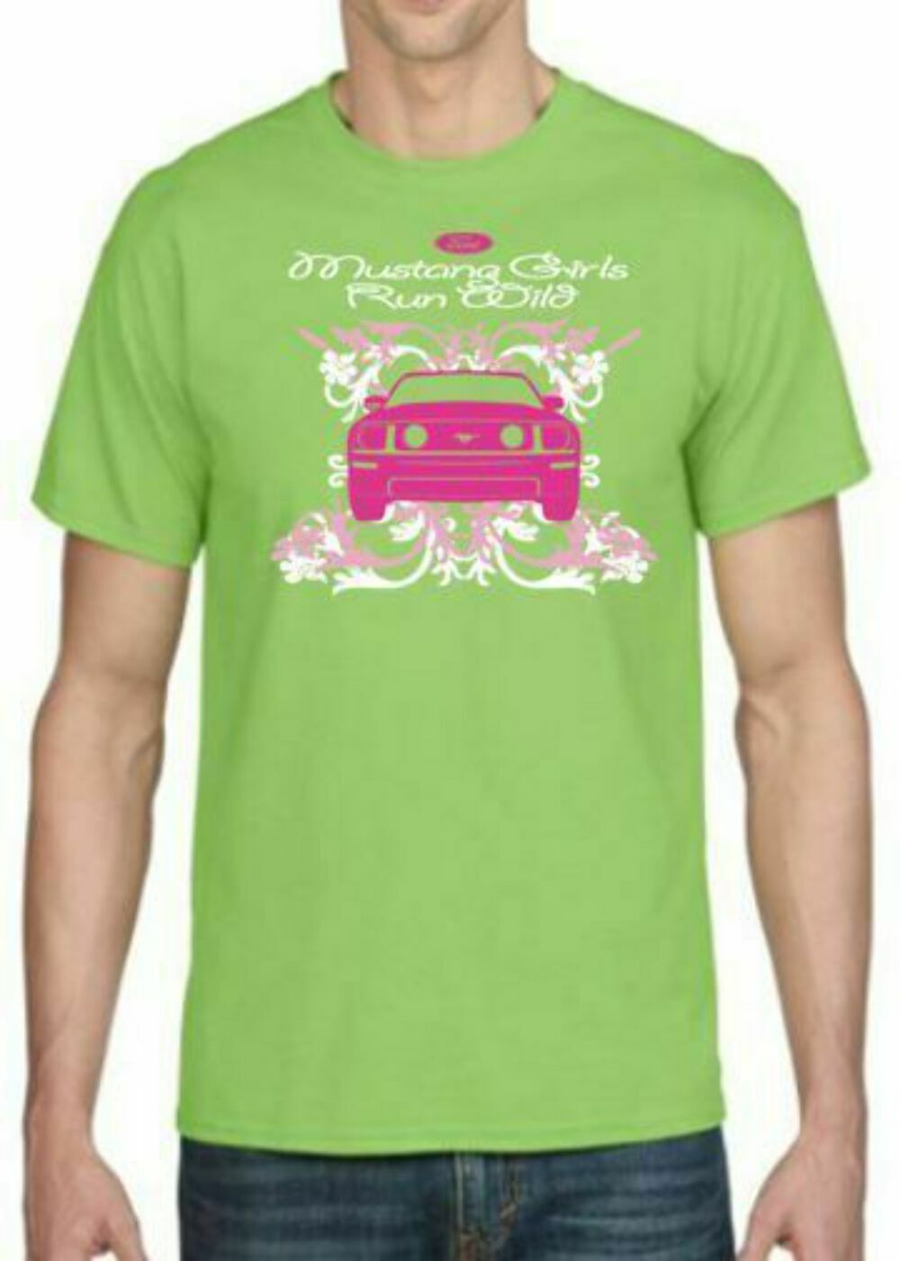Adult DryBlend® T-Shirt – (MUSTANG GIRLS – FORD HOT ROD PONY )