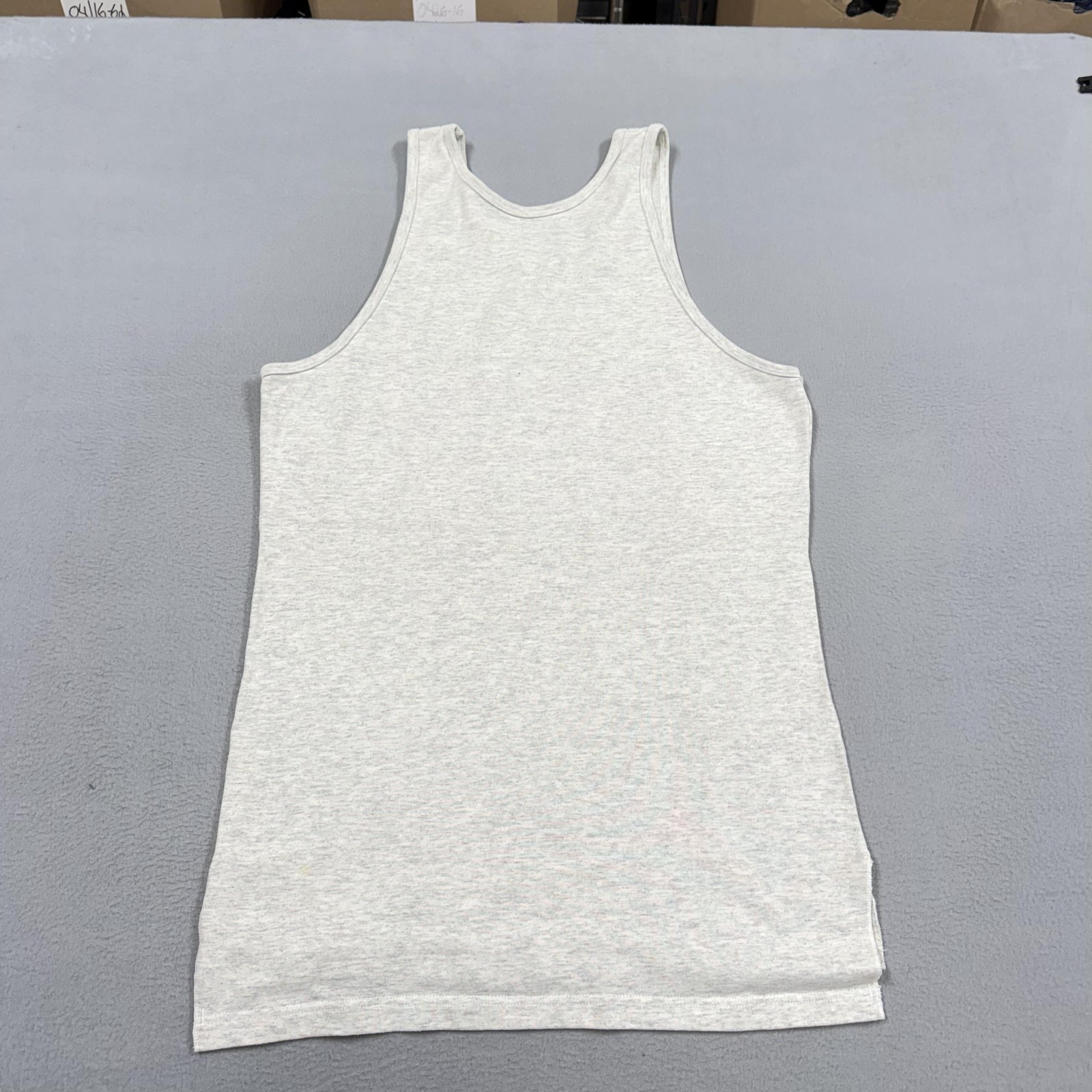Vintage Champion Shirt Mens Large Gray Scrimmage Cloth Tank Top Jersey Made USA