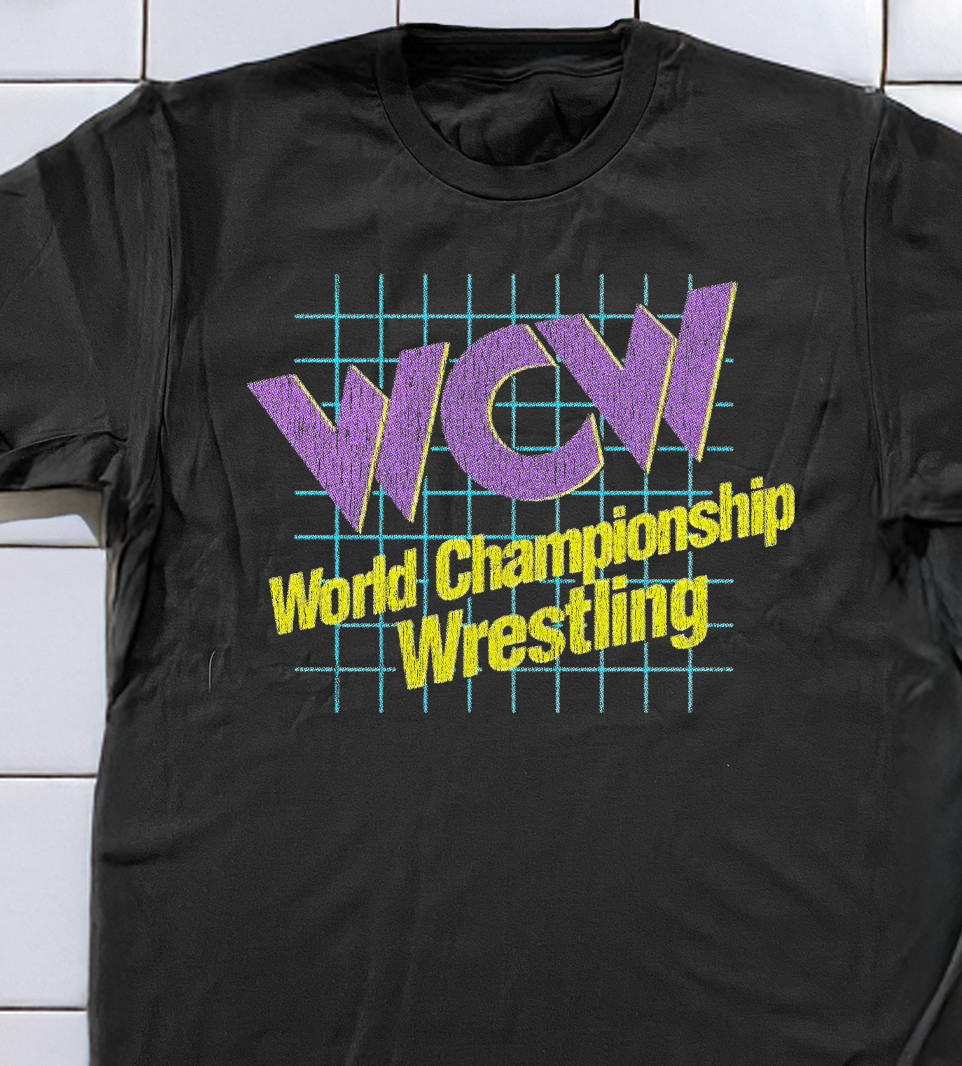 90&rsquo;s Wcw Washed T-Shirt Black L