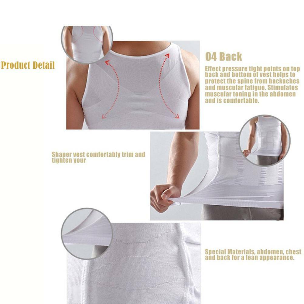 # Men&rsquo;s Body Shaper Slimming Shirt Compression Sauna Vest Elastic Slim Shapewear
