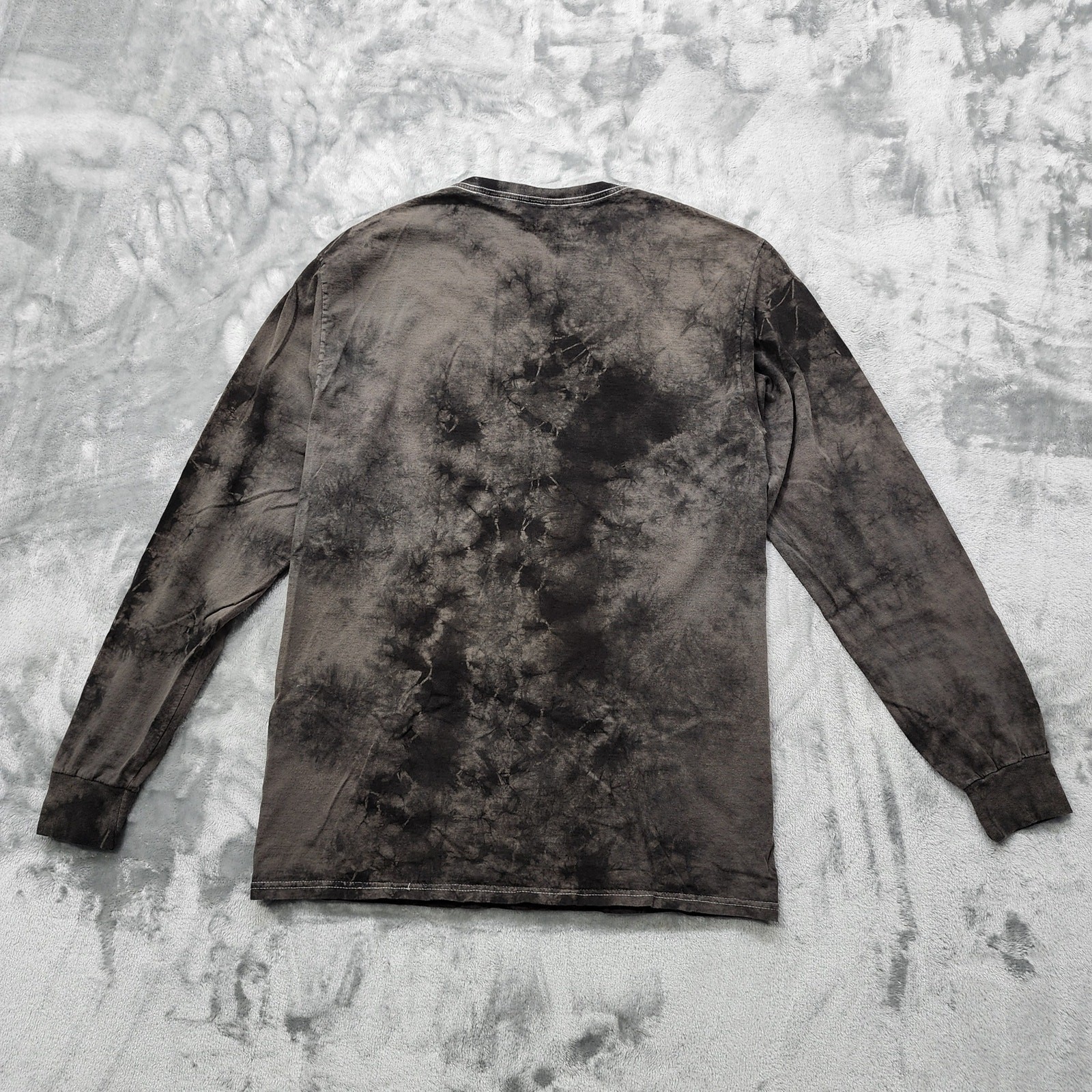 Fifth Sun Shirt Mens S Gray Tie Dye Crew Neck Nasa Graphic Tee Long Sleeves