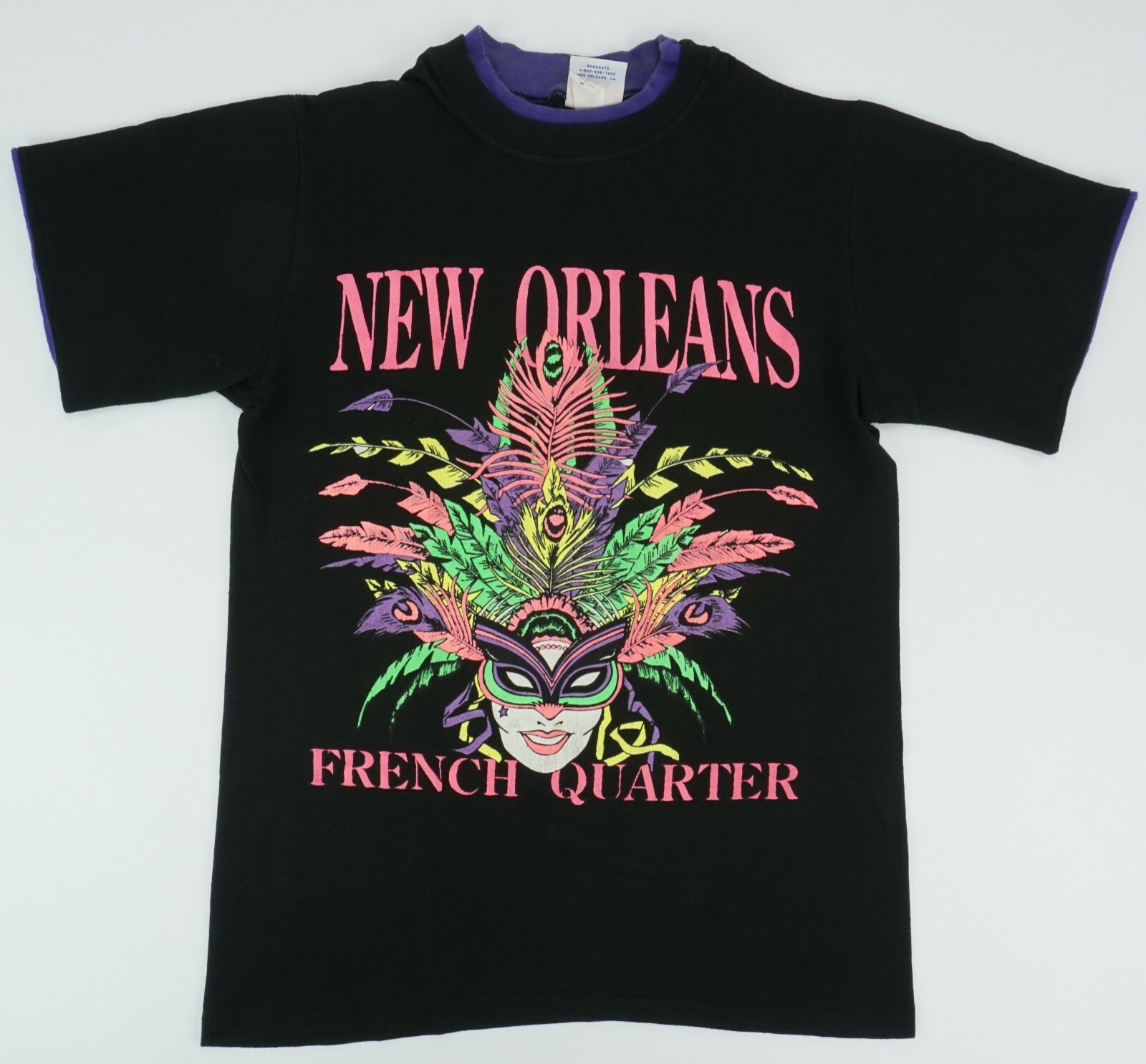 Vintage New Orleans French Quarter 1990s Men&rsquo;s Medium Black Masquerade T-Shirt