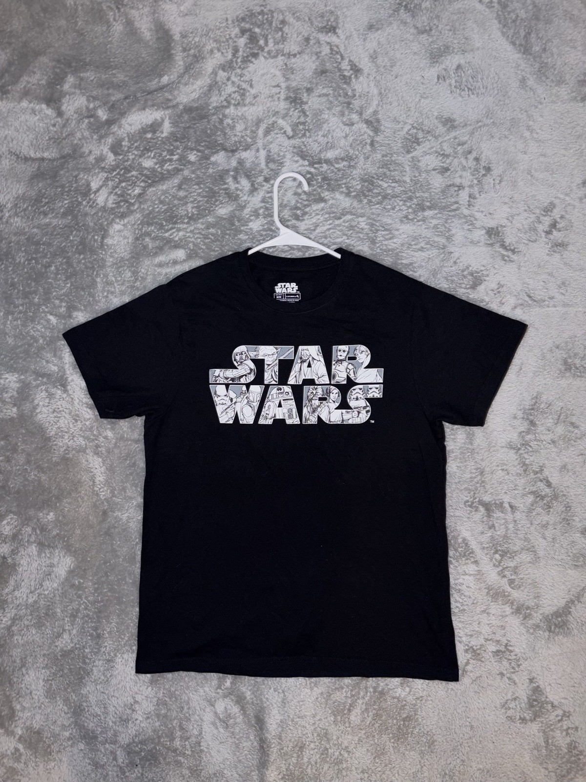 Star Wars T Shirt Mens Medium Black Logo Graphic Disney Lucasfilm Tee