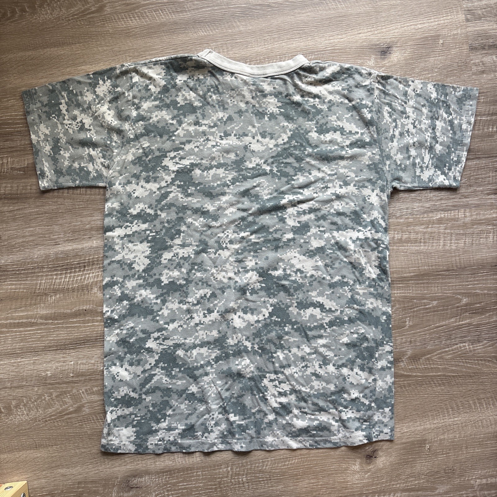 Vintage Hunter Stars Digi Digital Camo Camouflage T Shirt Green Single Stitch XL