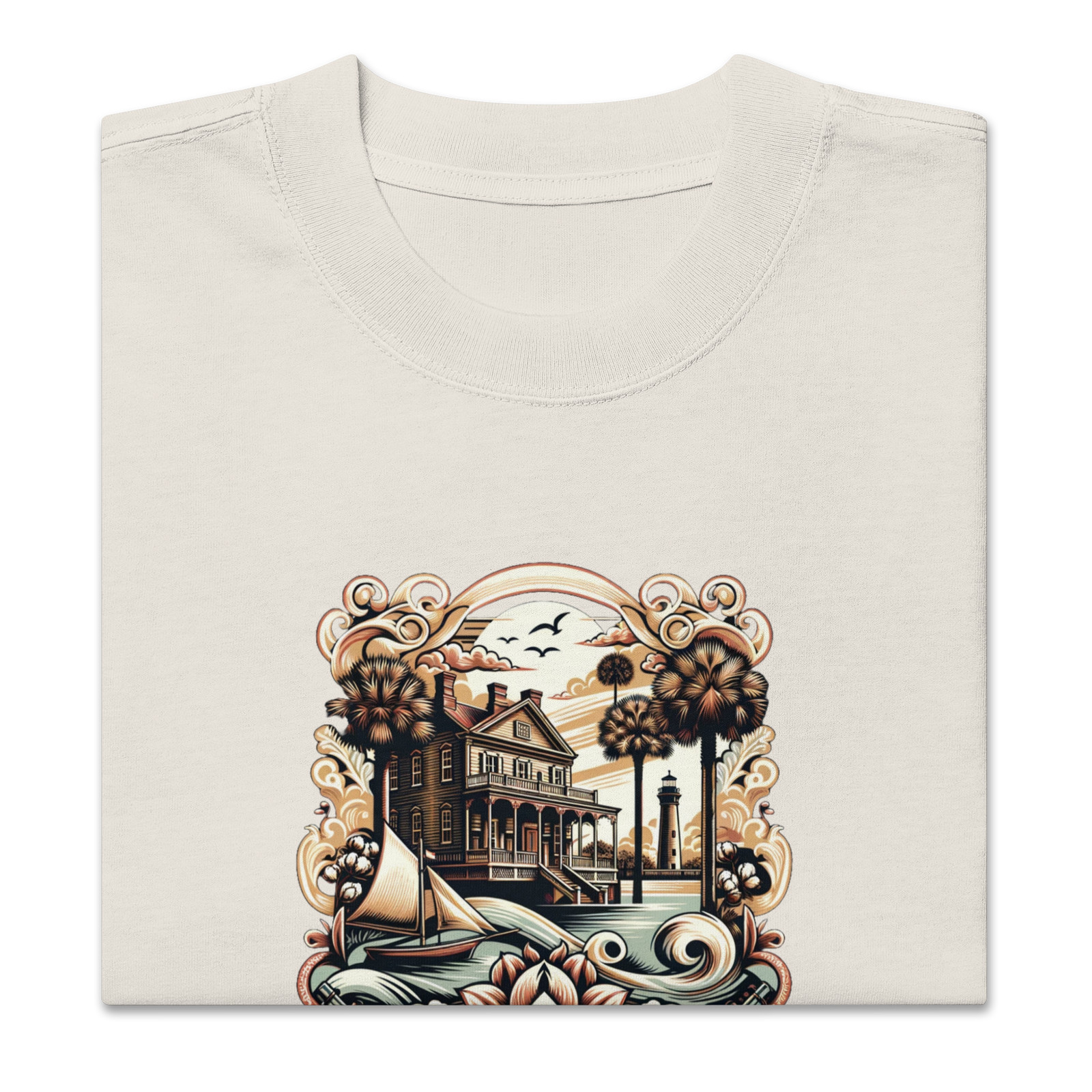 Oversized faded t-shirt (SOUTH CAROLINA)