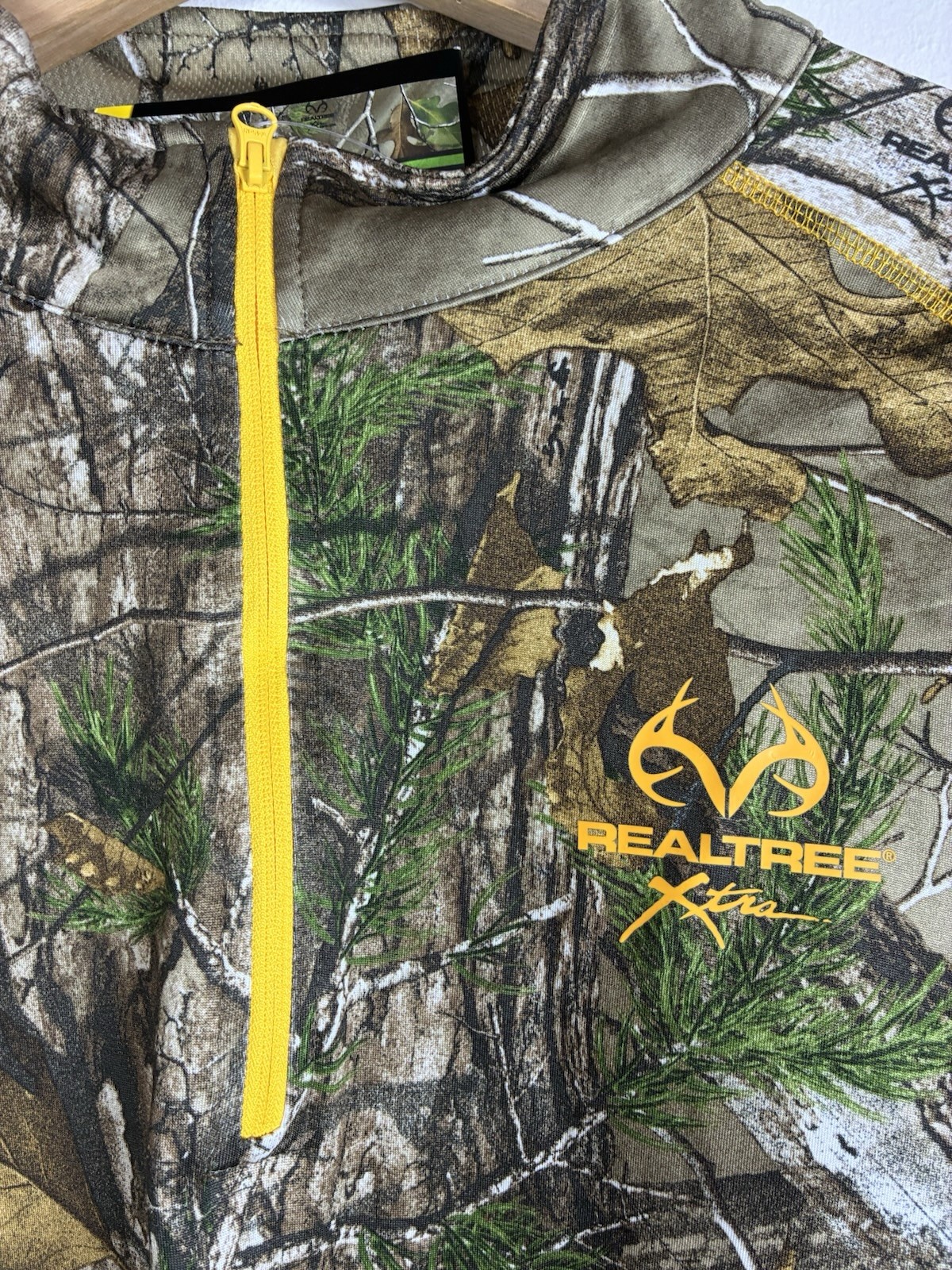 Realtree Camo Shirt Realtree Xtra Camo T-Shirt Quarter Zip Pullover Men Large