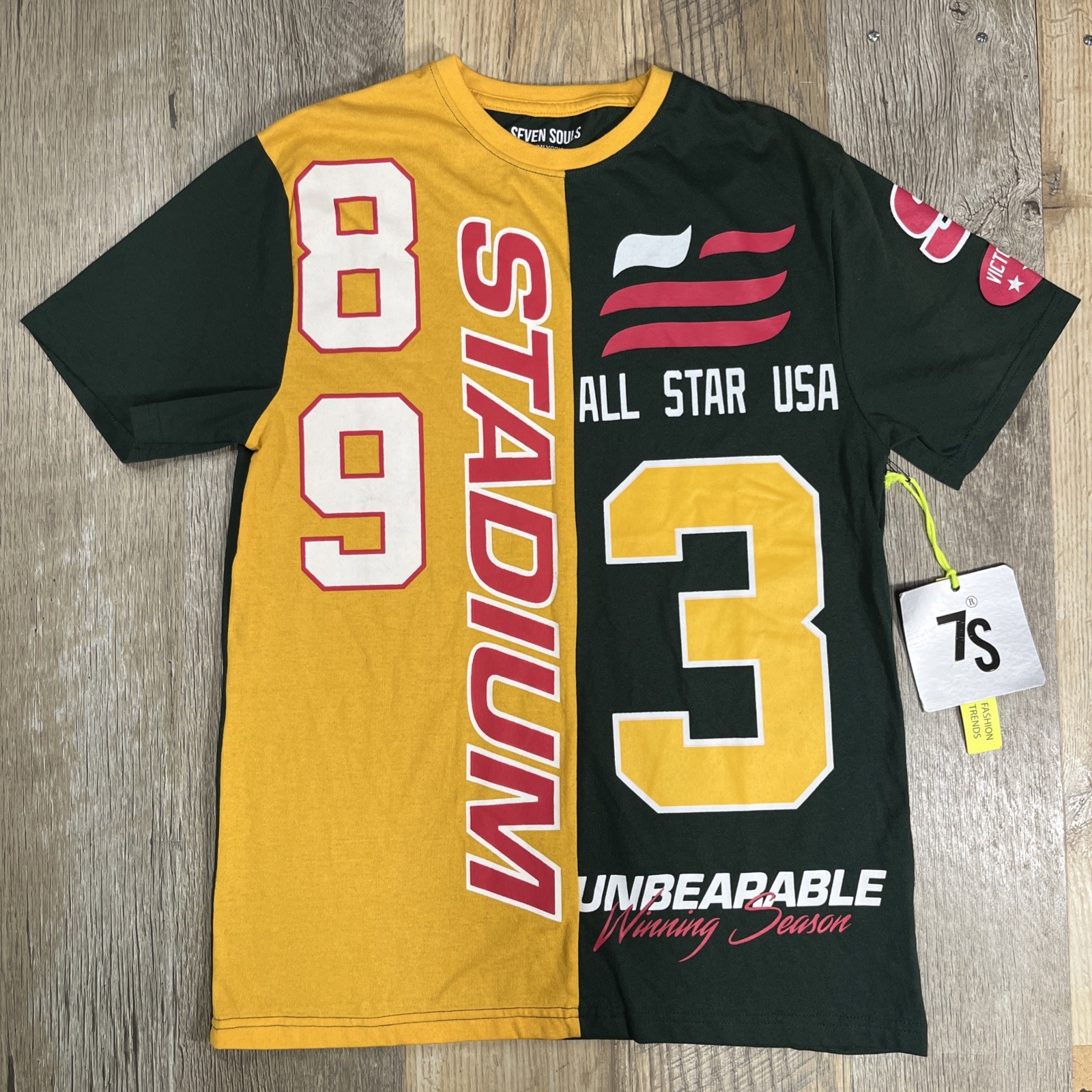 Seven Souls New York Colorblock T-Shirt Adult Small Stadium All Star Victorious