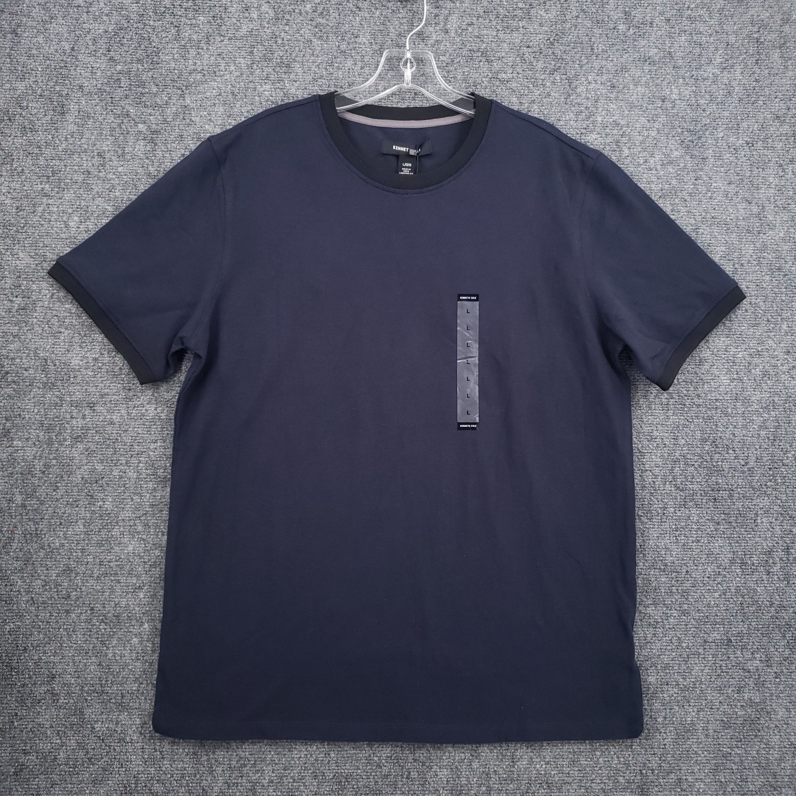 NEW Kenneth Cole Techni Cole T Shirt Mens Large Blue Short Sleeve Crew Neck Tee
