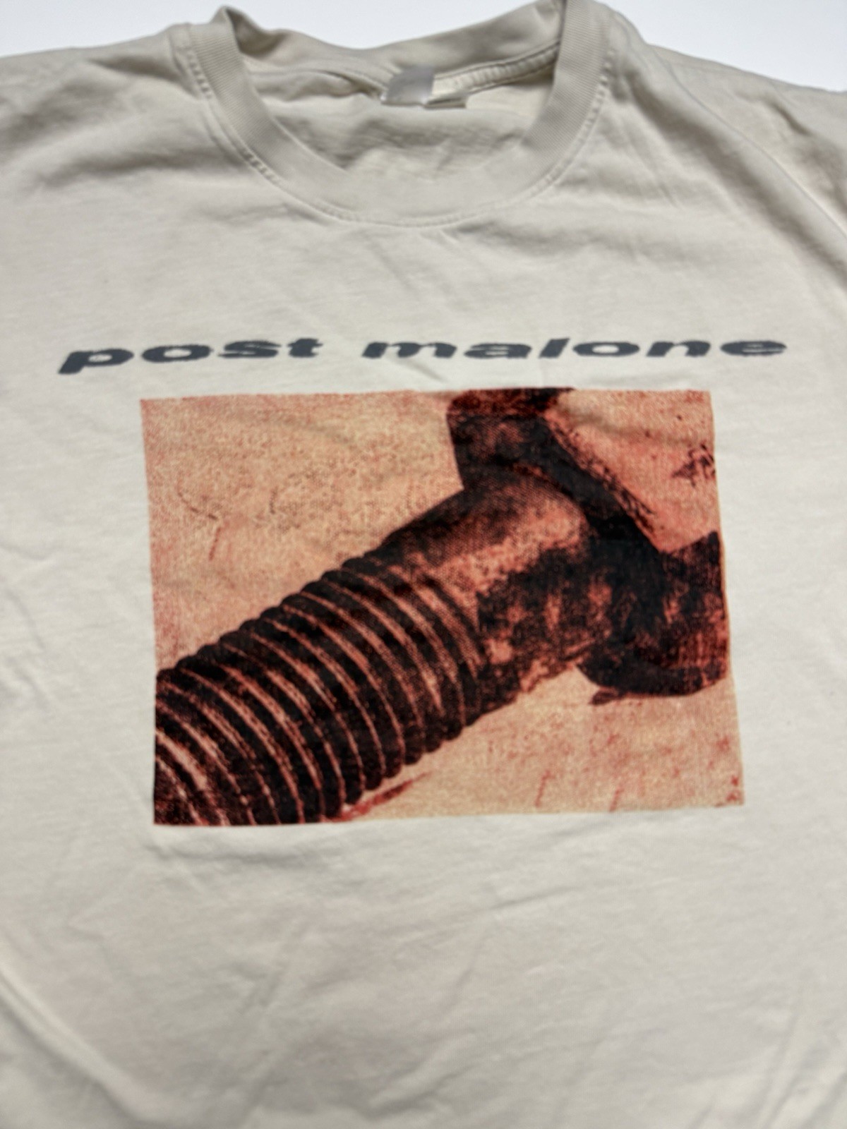 Post Malone Posty Co Bolt Screw Graphic Long Sleeve Rap T Shirt Mens Medium