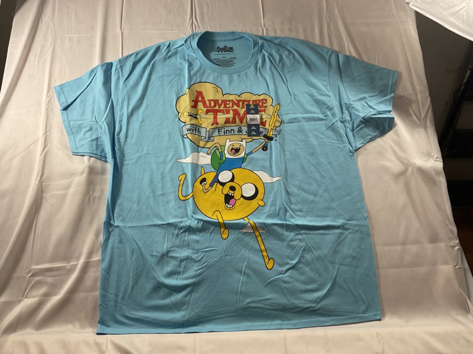 Adventure Time shirt Men’s 3XL Blue short sleeve Graphic T shirt Finn & Jake NEW