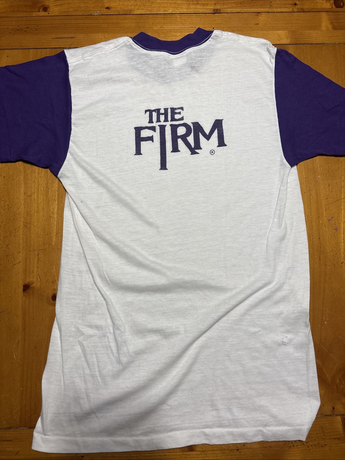 The Firm 1990s Movie T Shirt Purple And White Vintage Devknit Size Large