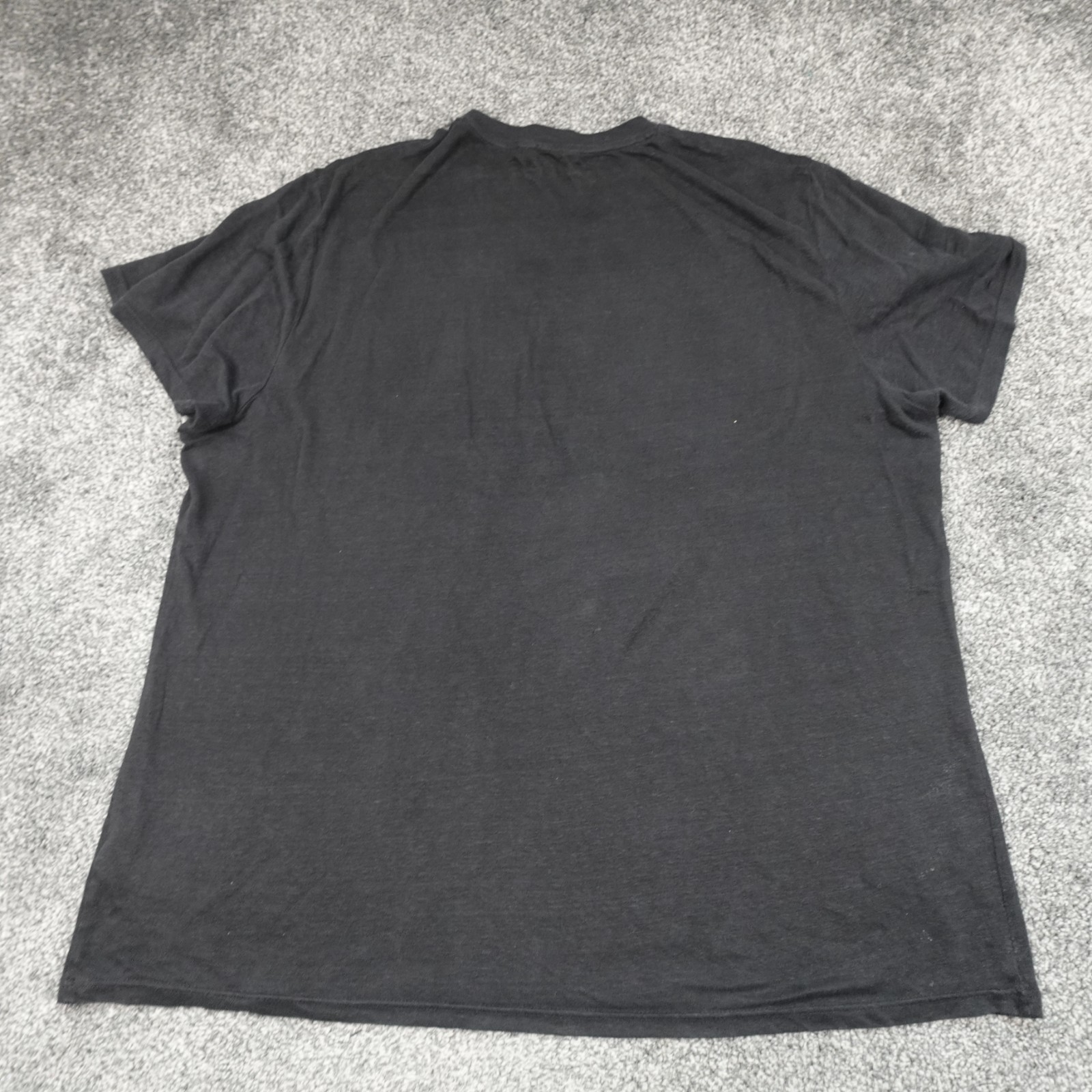 Marks & Spencer 100% Linen T-Shirt Black Size XL Men&rsquo;s Short Sleeve M&S