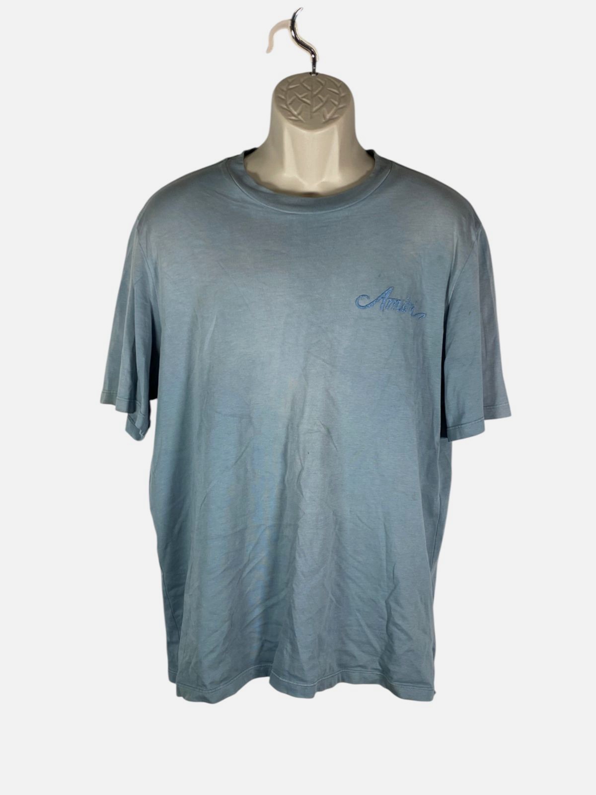 Amiri Men&rsquo;s Blue Bleach Bandana Patch T-Shirt Size M