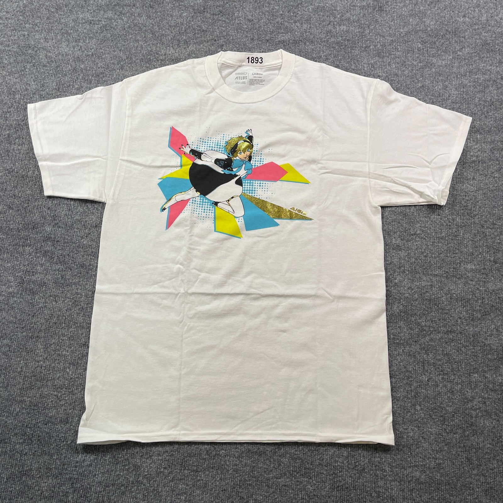 NWOT Atlus Sega Aigis Persona 3 Dancing in Moonlight Shirt L 21×29 Video Game