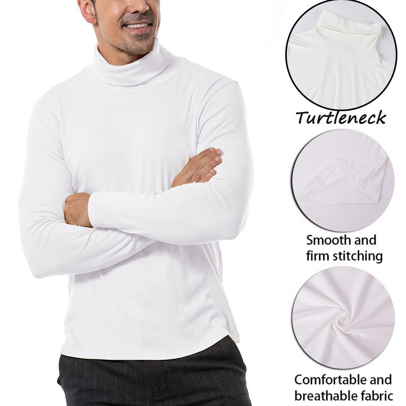 Men&rsquo;s Thermal Long Sleeve Compression Shirts Turtleneck Winter Base Layer Top US