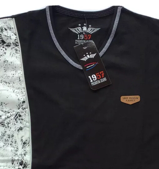 Men&rsquo;s 1957 Cotton T Shirt,Italian Style,Slim Fit,Stretch S to XL…D2.