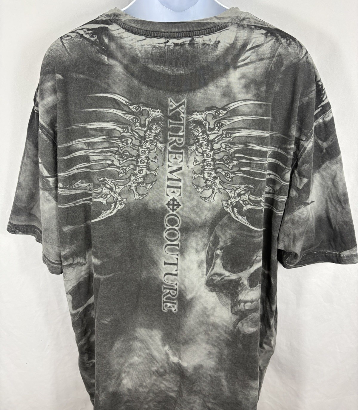 Xtreme Couture Skull & Bones Double-Sided AOP T-Shirt Men’s Size 5XL