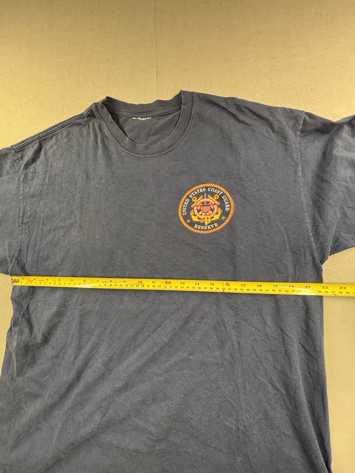 USCG Reserve T-Shirt – Dark Navy Blue – Left Chest Logo