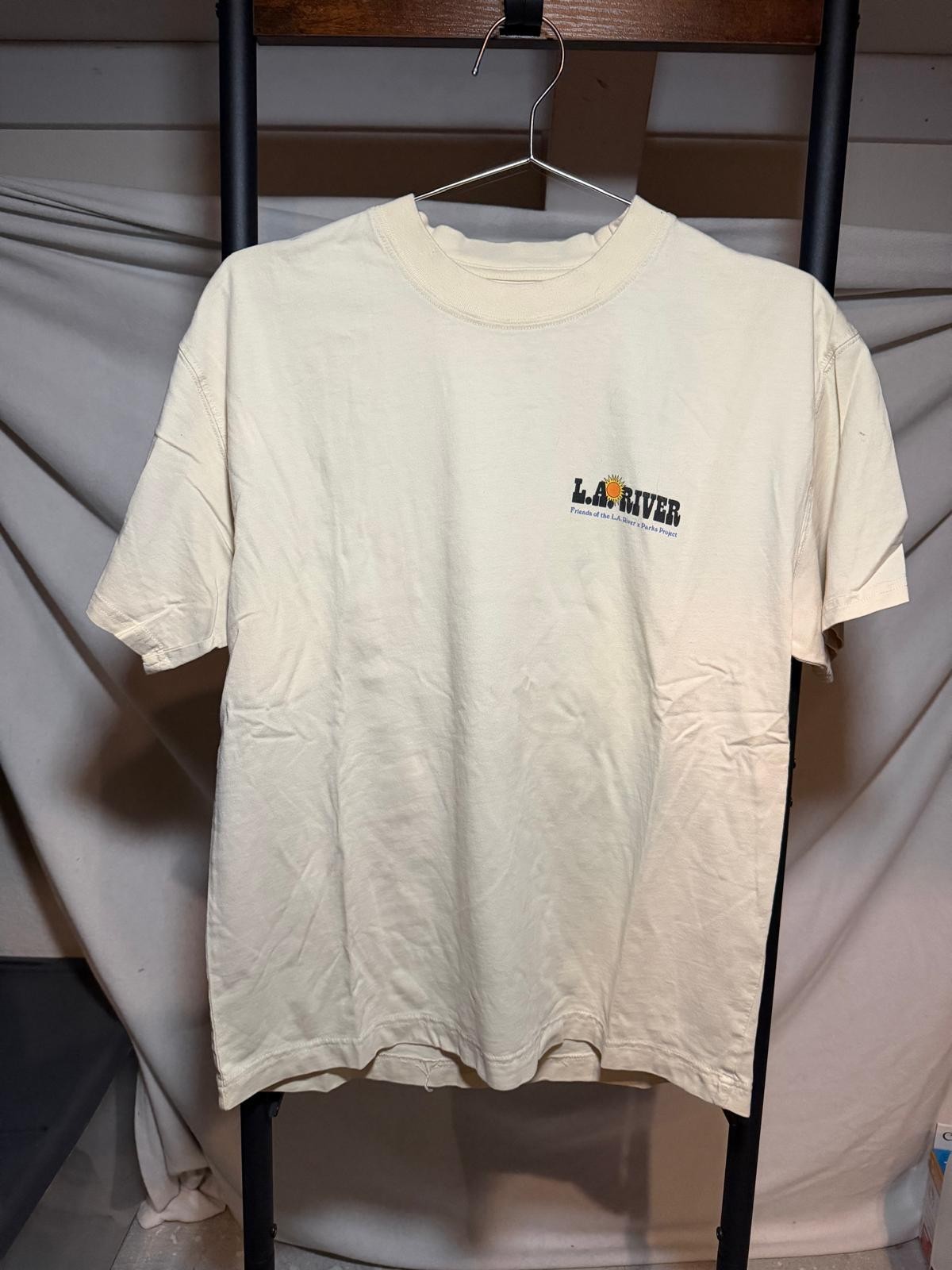Parks Project x Friends of LA River Graphic Tee Size L Cream Short Sleeve