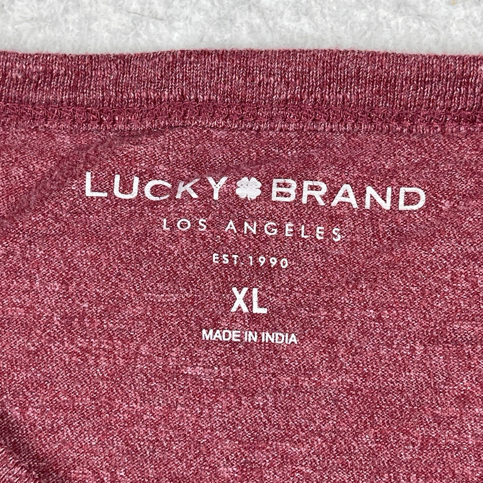 Lucky Brand Shirt Mens XL Red Casual Travel Vacation Preppy Everyday Workwear