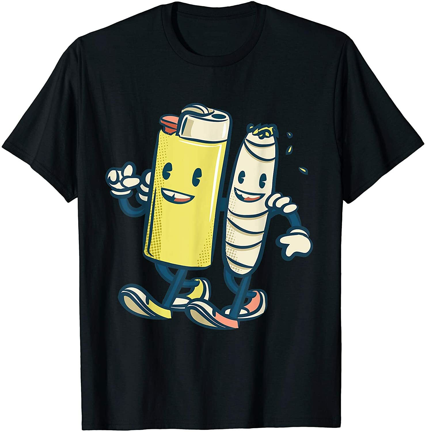 NEW LIMITED Lighter Joint Friends 420 Smoking Weeb T-Shirt