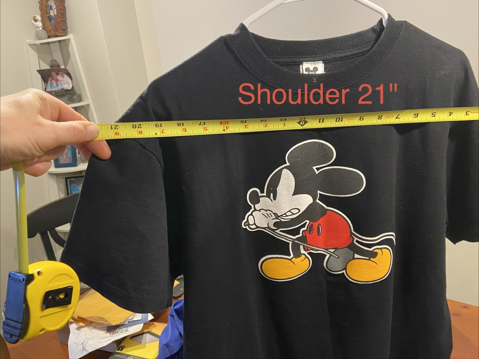 New Disney Number Nine Sz 4 – Med – Vedder Mickey Black TShirt, Tokyo Colab 2000