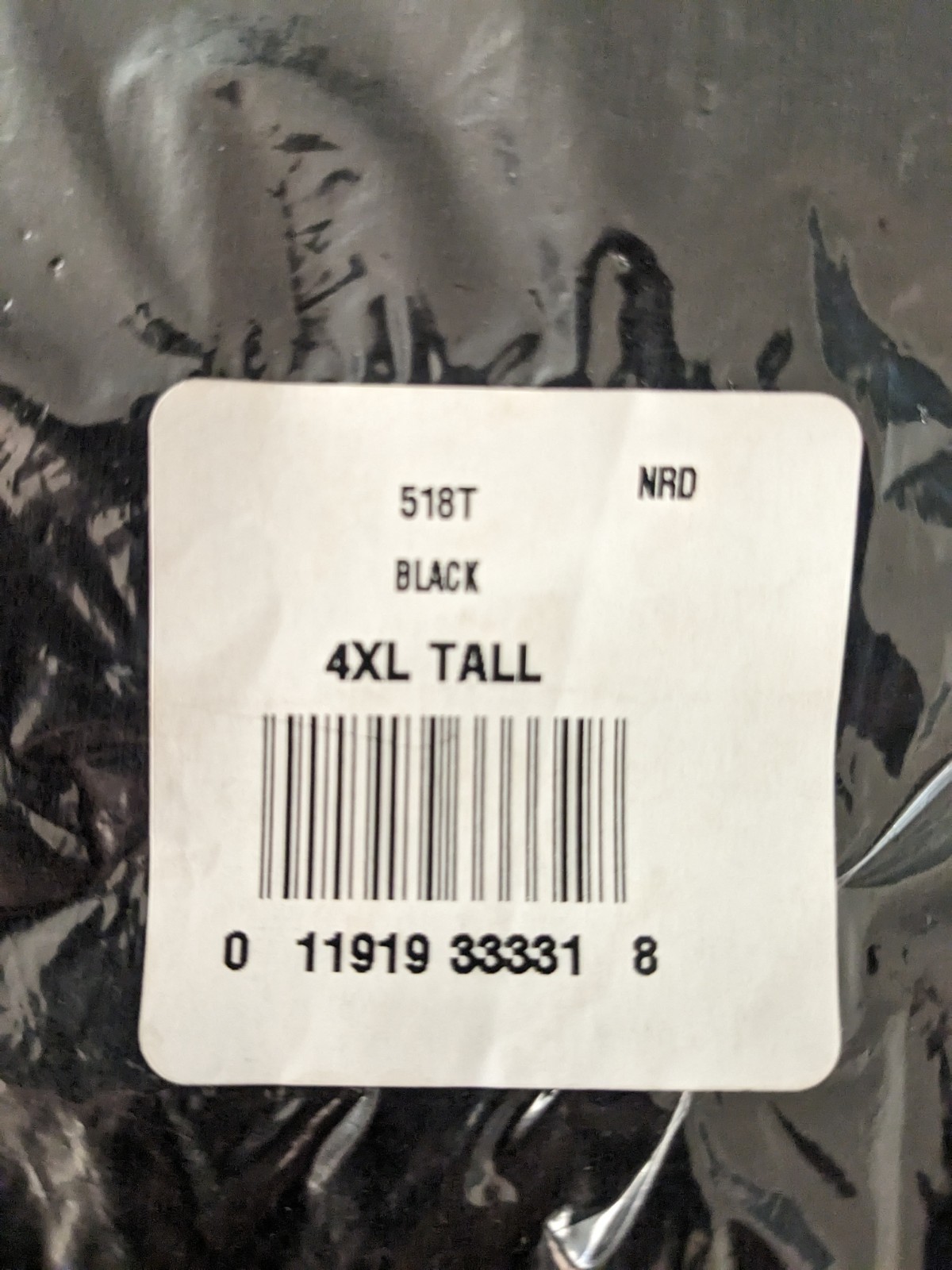 NWT Hanes 4XL Beefy-T Tall Black T-Shirt – Hanes 518T