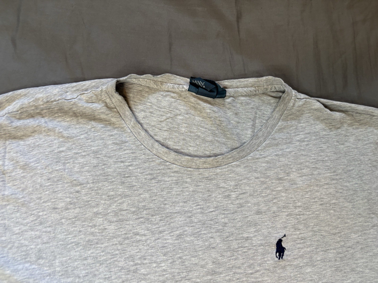 Vintage Polo By Ralph Lauren Tee Shirt Mens Large Gray Single Stitch Pony Logo