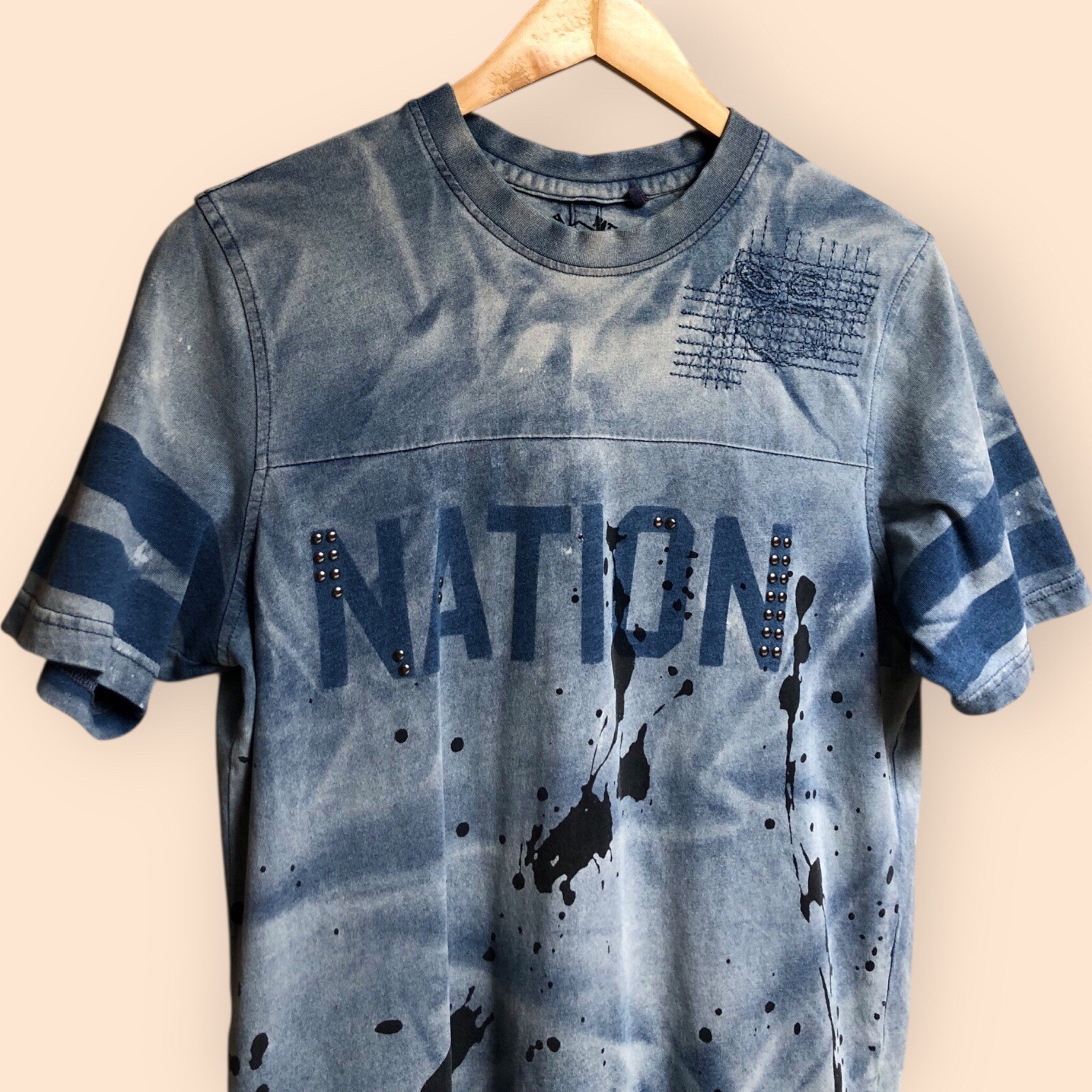 Parish Nation Original Quality Garments Splatter Paint Distressed T-shirt MENS S