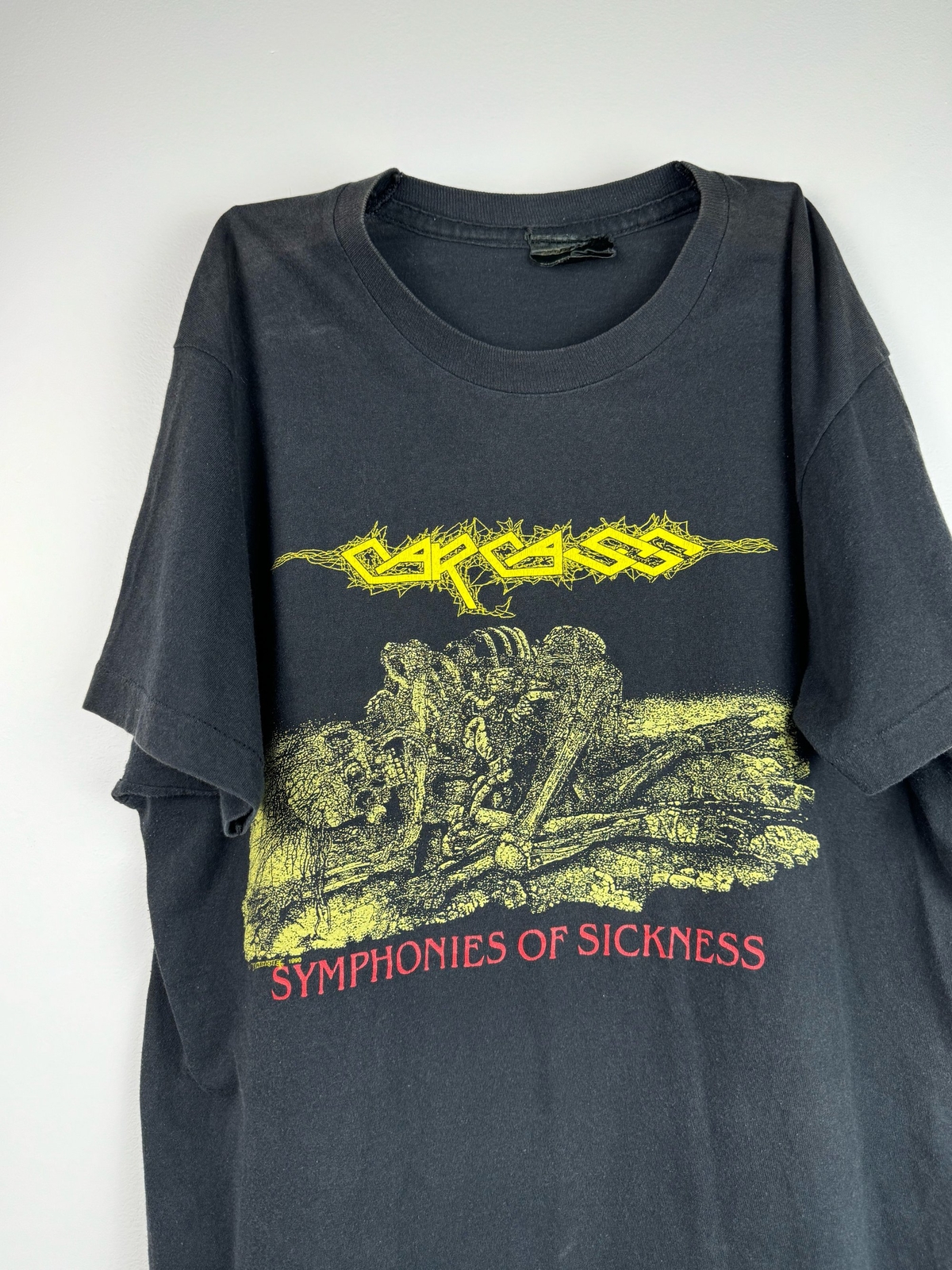 1990 Carcass Symphony of Sickness Retro Style Black T shirt Unisex NH18780