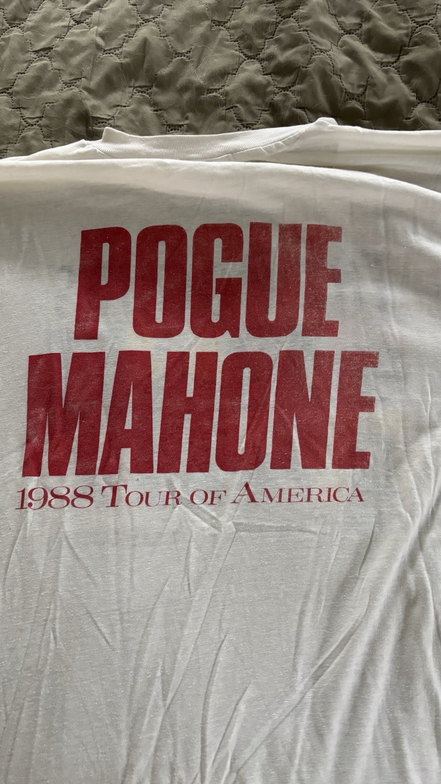 Healthknit The Pogues 1988 Tour of America Graphic Tee Men&rsquo;s White XL