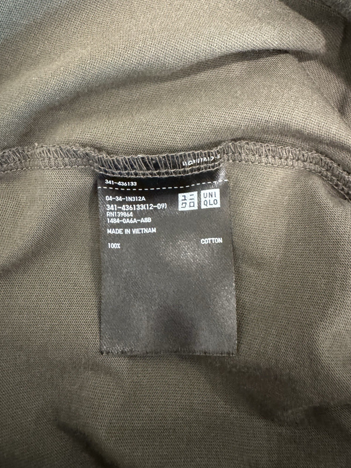 Uniqlo x Jil Sander +J Supima® Cotton Relaxed Fit T-Shirt Olive Green Size Small