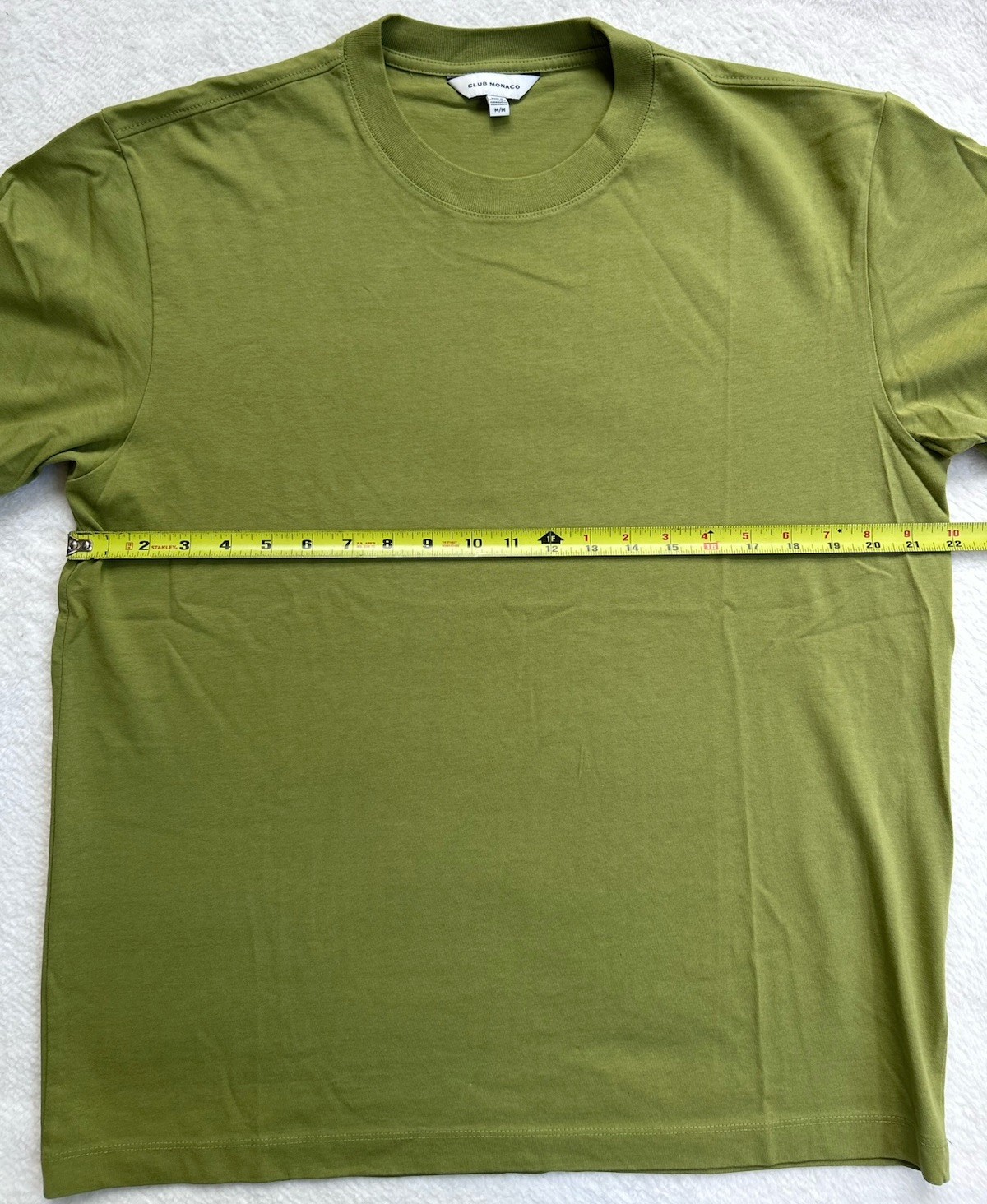 Club Monaco Men’s Crew Neck Short Sleeve Men&rsquo;s Cotton T-Shirt Size M Green