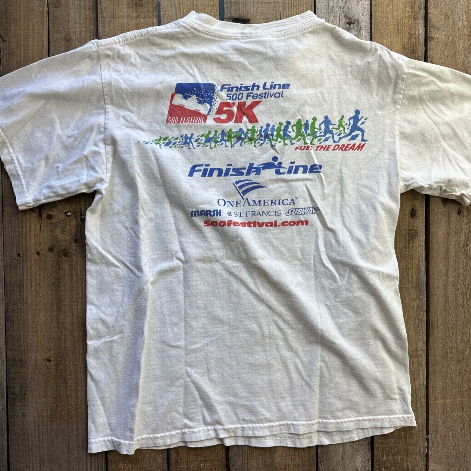 Finish Line 5k 500 Festival 2008 Indianapolis IN Men&rsquo;s T-Shirt Size M