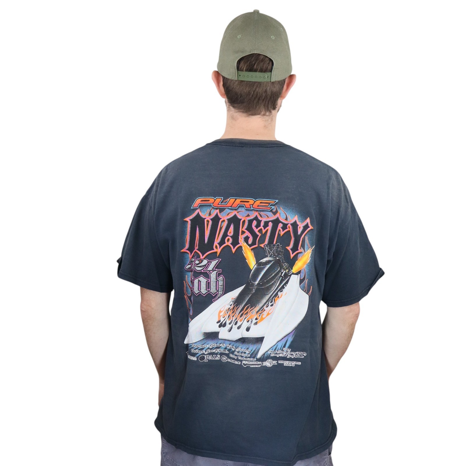 Vintage Pure Nasty Top Fuel Hydro T-Shirt Mens XL USA Made Drag Boat Racing Tee